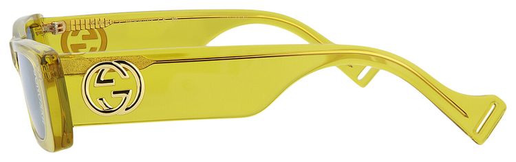 Gucci Rectangular Sunglasses YellowBlue