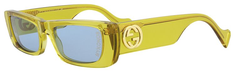 Gucci Rectangular Sunglasses YellowBlue