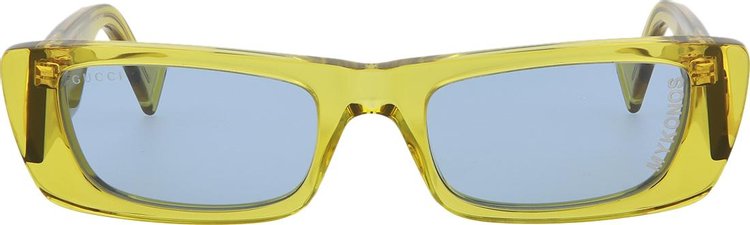 Gucci Rectangular Sunglasses 'Yellow/Blue'