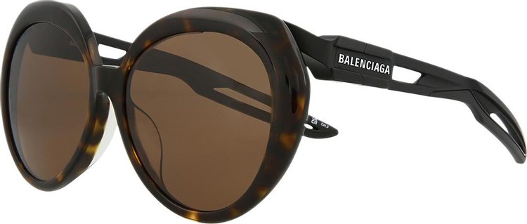 Balenciaga Round Sunglasses HavanaBlackBrown