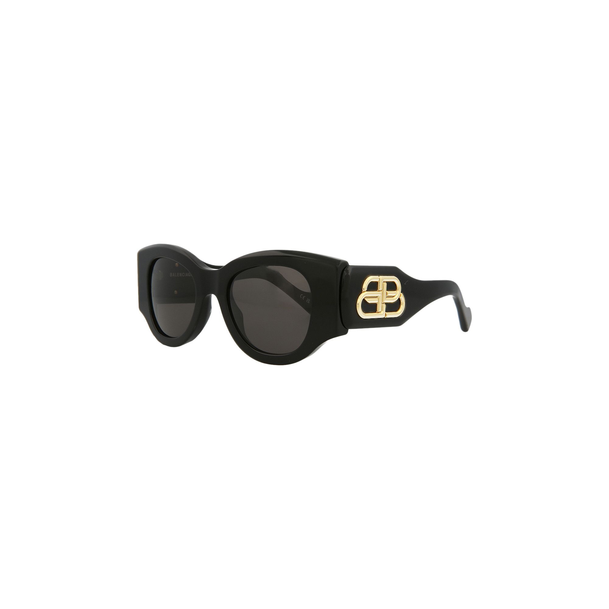【BALENCIAGA】BB MONOGRAM ROUND サングラス Black/Grey Buy Balenciaga Round Sunglasses 'Black/Grey' - BB0070S 006
