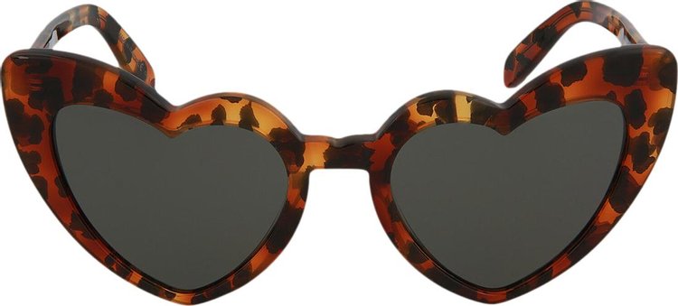 Saint Laurent Heart Sunglasses 'Havana/Grey'