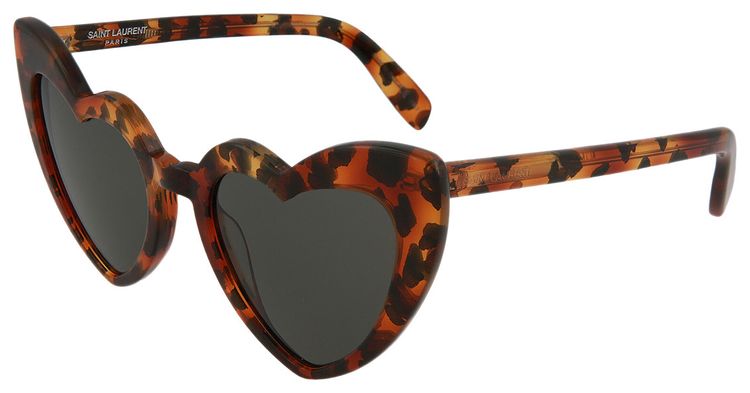 Saint Laurent Heart Sunglasses HavanaGrey