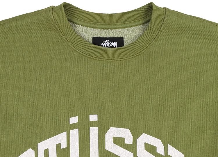 Stussy Big Crackle Sport Crewneck Green
