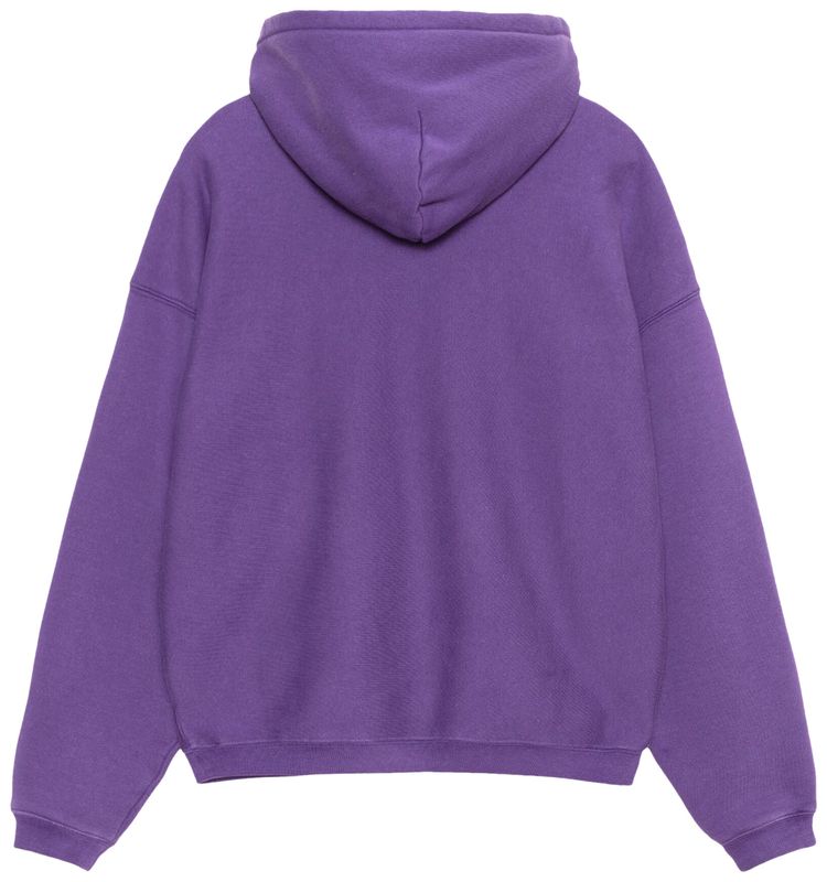 Stussy Embroidered Relaxed Hoodie Purple