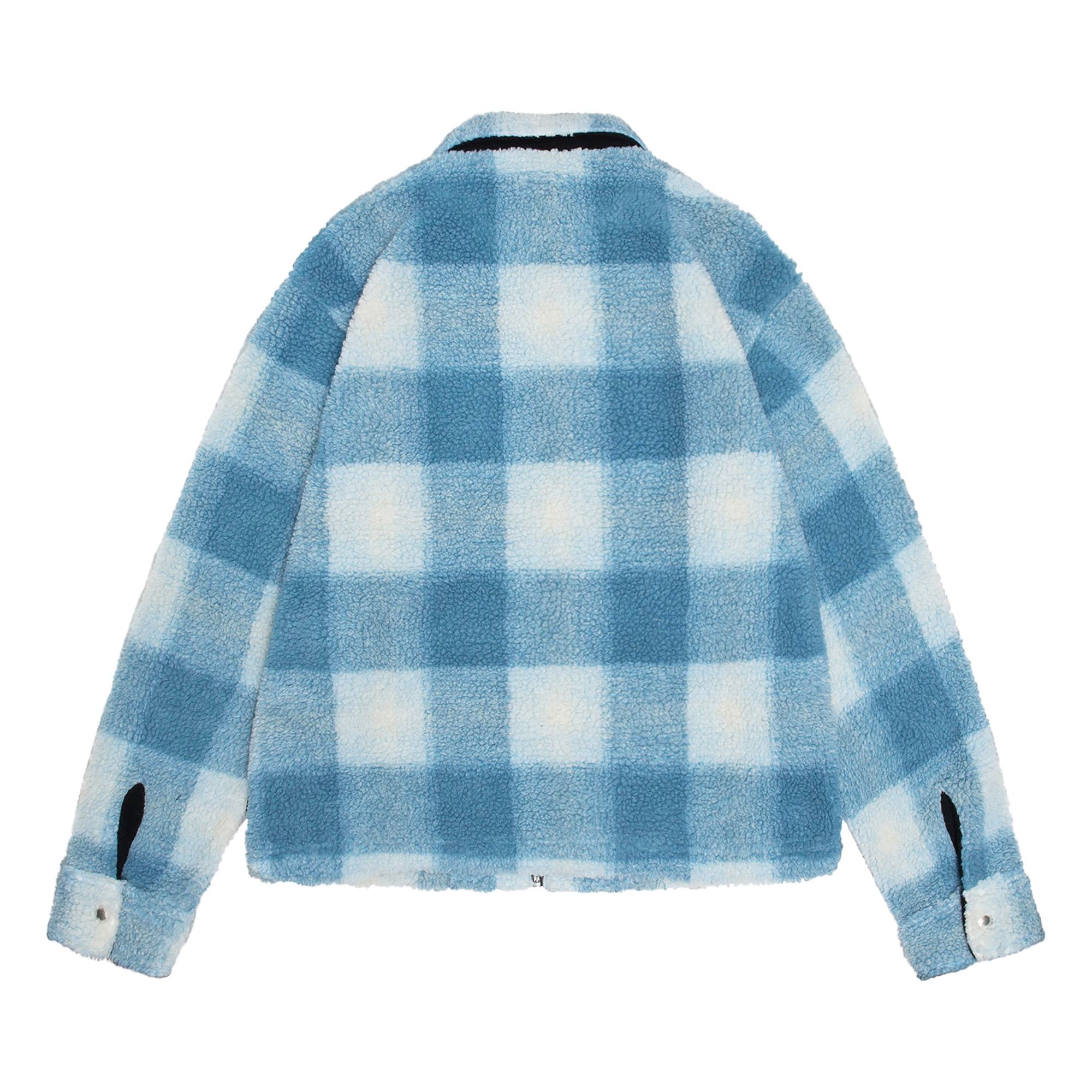 stussy ライトジャケット Buy Stussy Shadow Plaid Zip Sherpa 'Light Blue' - 1110224