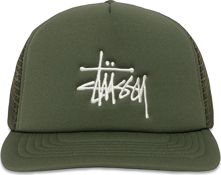 Stussy Big Basic Trucker Cap Deep Green