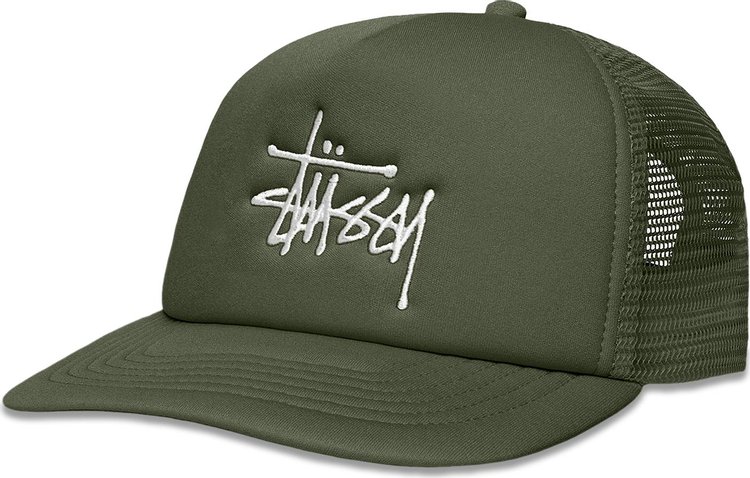 Stussy Big Basic Trucker Cap Deep Green