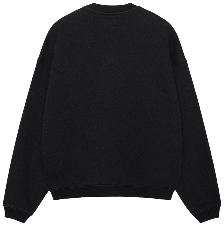 Stussy Big Crackle Sport Crewneck Washed Black