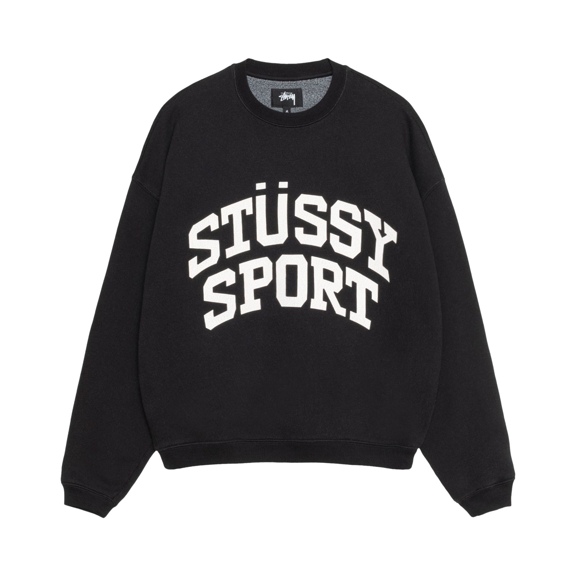 Buy Stussy Big Crackle Sport Crewneck 'Washed Black' - 118537 WASH