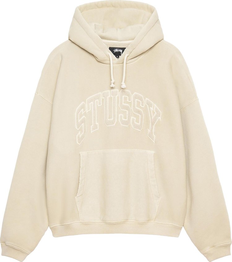 Stussy Embroidered Relaxed Hoodie Sand