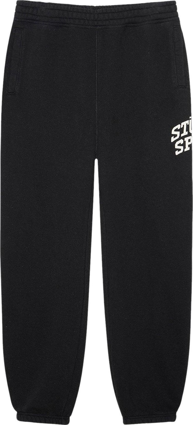 Stussy Sport Crackle Fleece Pants 'Washed Black'