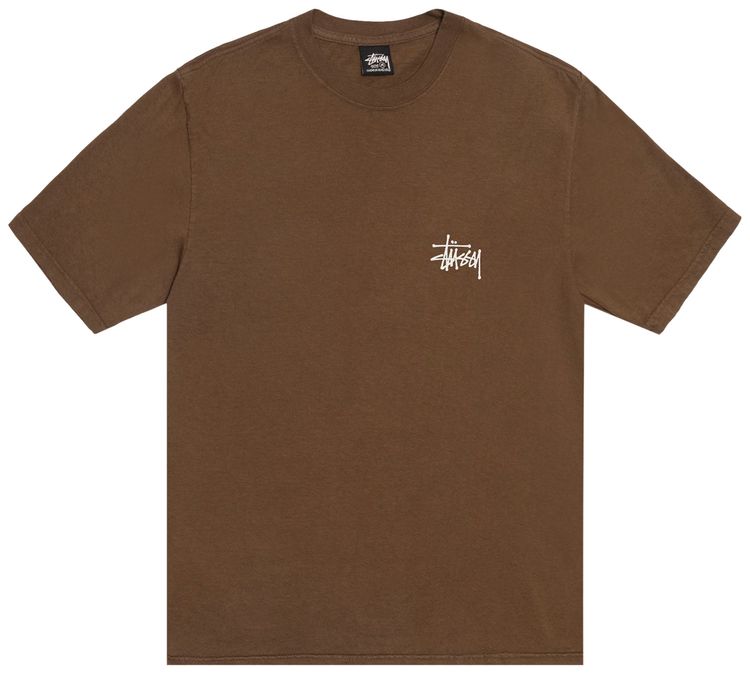 Stussy Basic Pigment Dyed T Shirt Brown