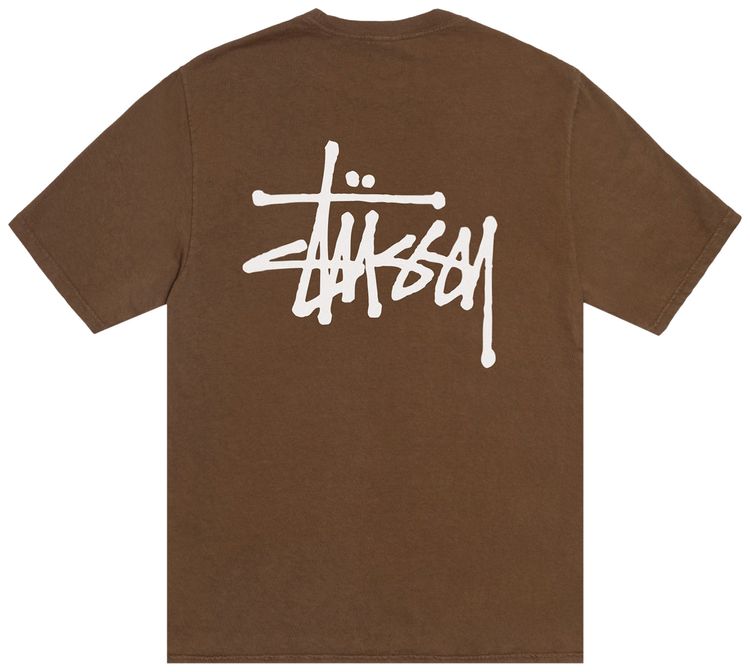 Stussy Basic Pigment Dyed T Shirt Brown