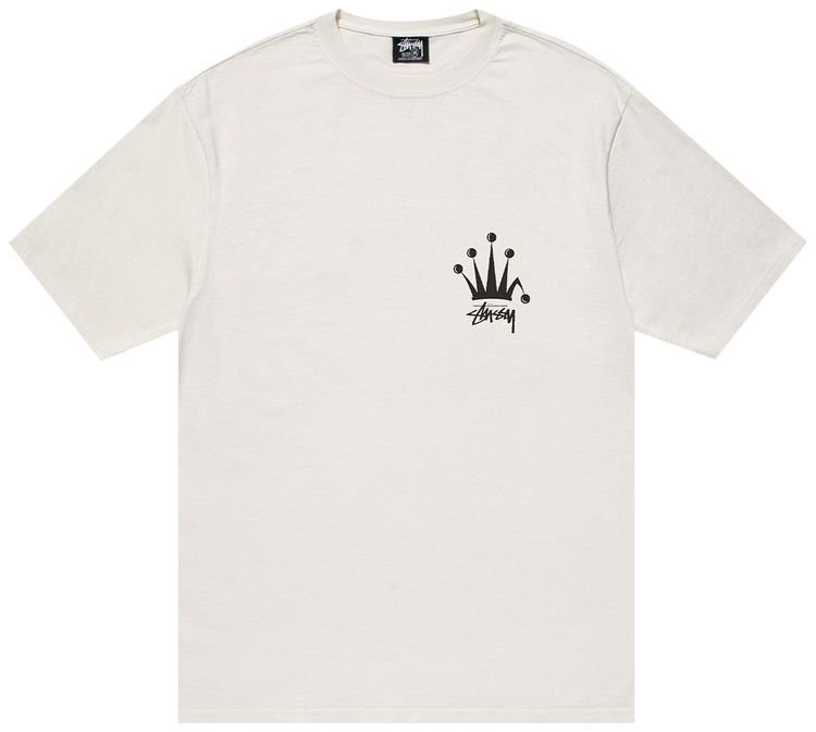 Stussy Regal Crown Pigment Dyed T Shirt Natural