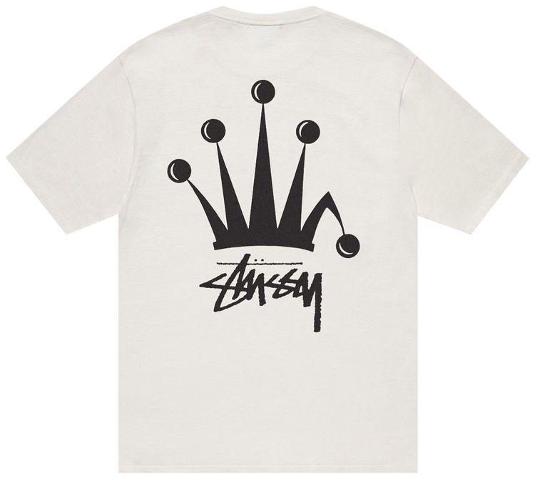 Stussy Regal Crown Pigment Dyed T Shirt Natural