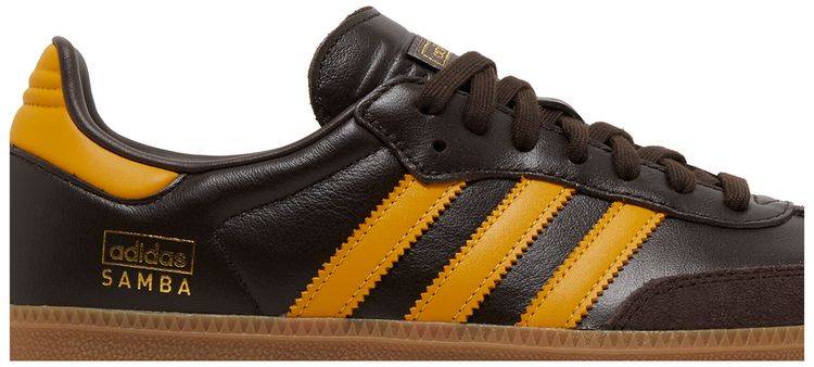 Adidas Samba OG Dark Brown Yellow