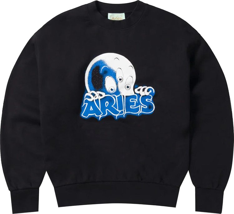 Aries Kasper Crewneck Sweatshirt 'Black'