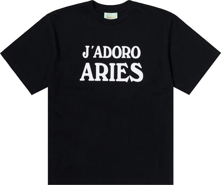 Aries Logo Printed Jersey T-Shirt 'Black'