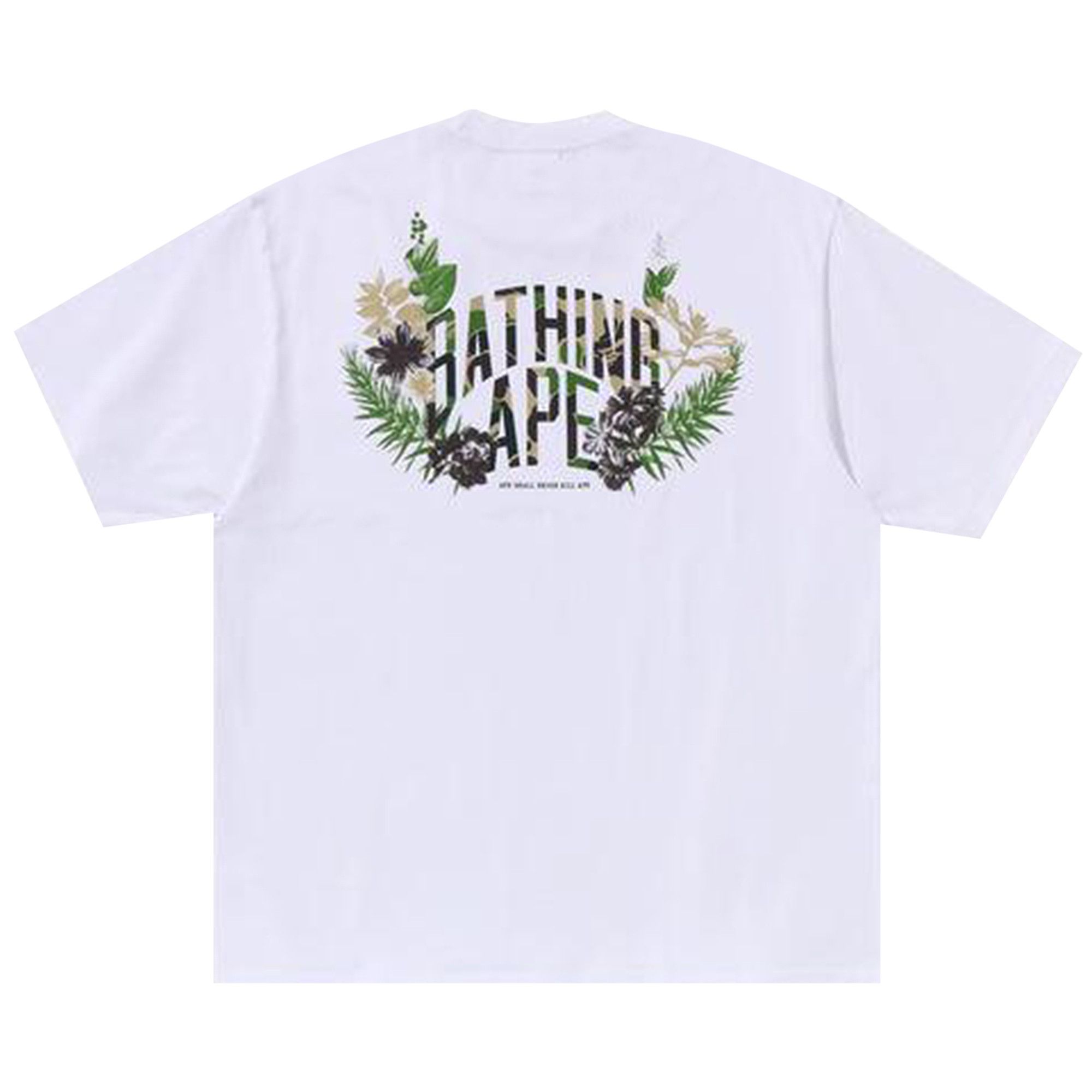 Buy BAPE Flora Ape Head Relaxed Fit Tee 'White' - 1K30 110