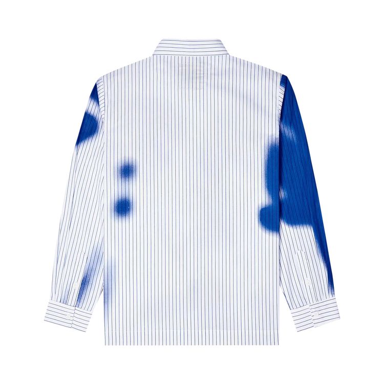 KidSuper Stripe Blurry Face Shirt WhiteBlue