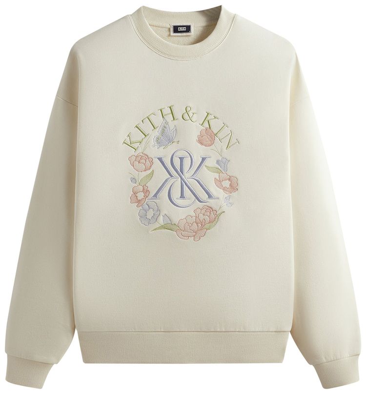 Kith KK Monogram Nelson Crewneck Sandrift