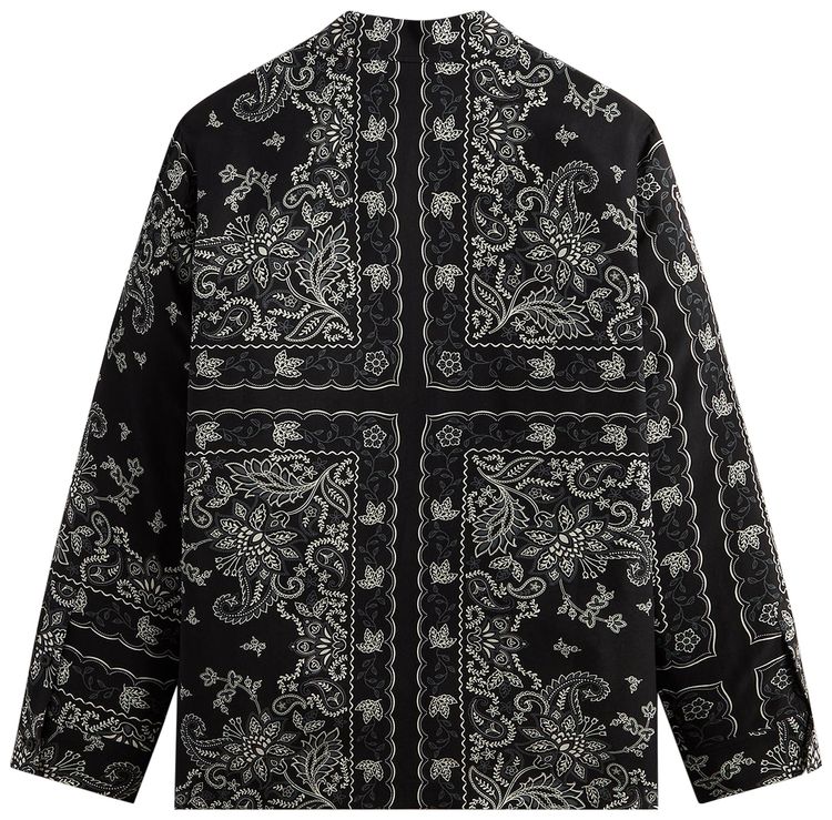 Kith 101 Vintage Floral Bandana Long Sleeve Thompson Shirt Black