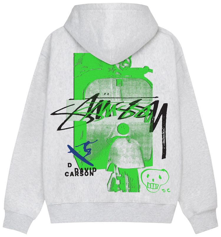Stussy David Carson Vespa Hoodie Ash Heather