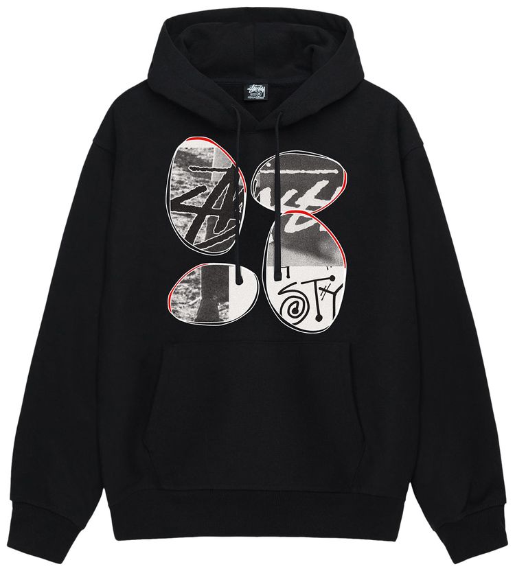 Stussy David Carson Vespa Hoodie Black