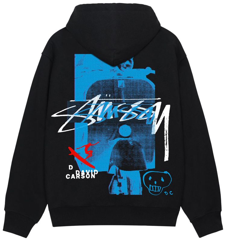 Stussy David Carson Vespa Hoodie Black