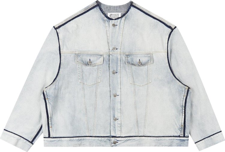 Maison Margiela Collarless Denim Jacket 'Blue'