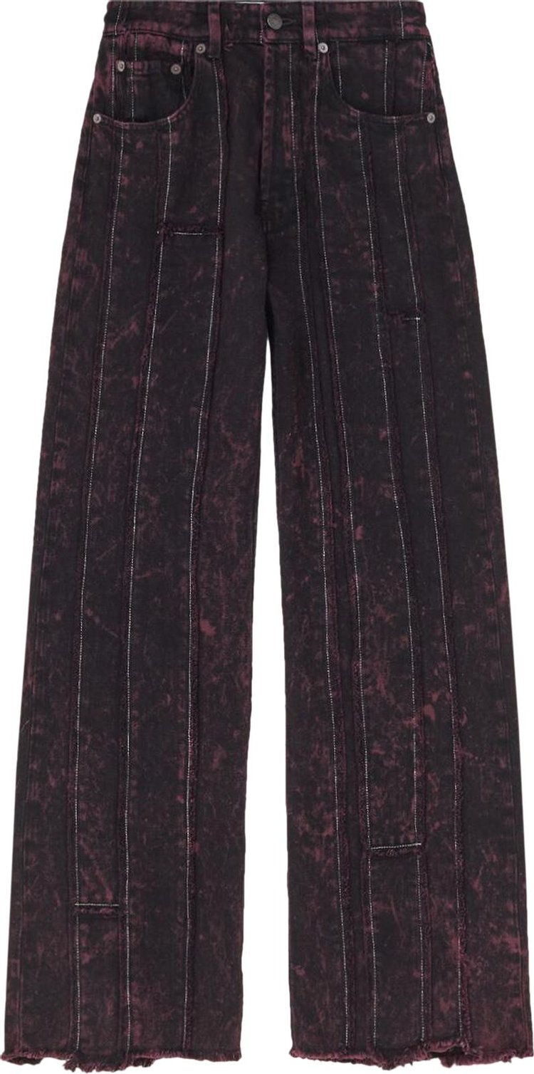 Acne Studios Striped Jeans 'Black/Red Wine'