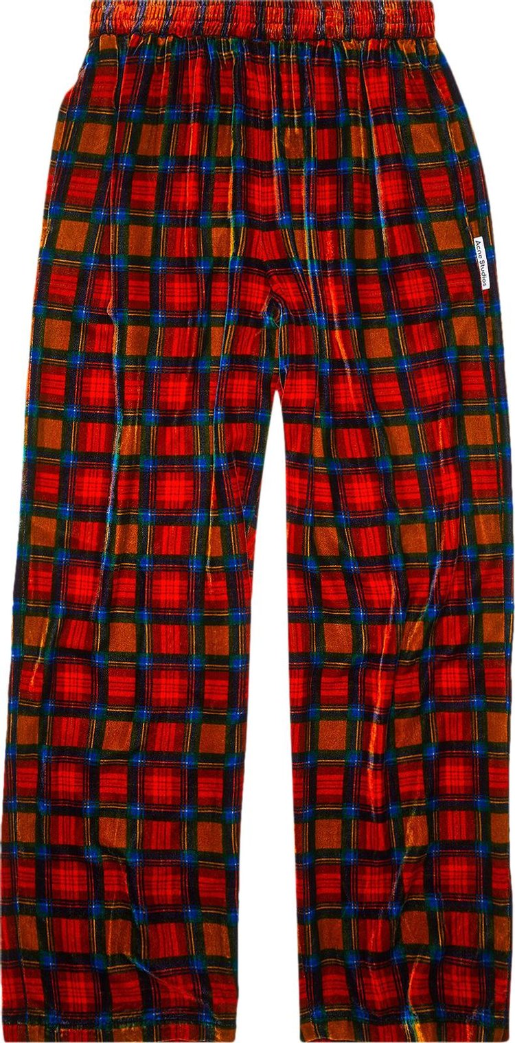 Acne Studios Checked Pajama Style Pants 'Red/Black'