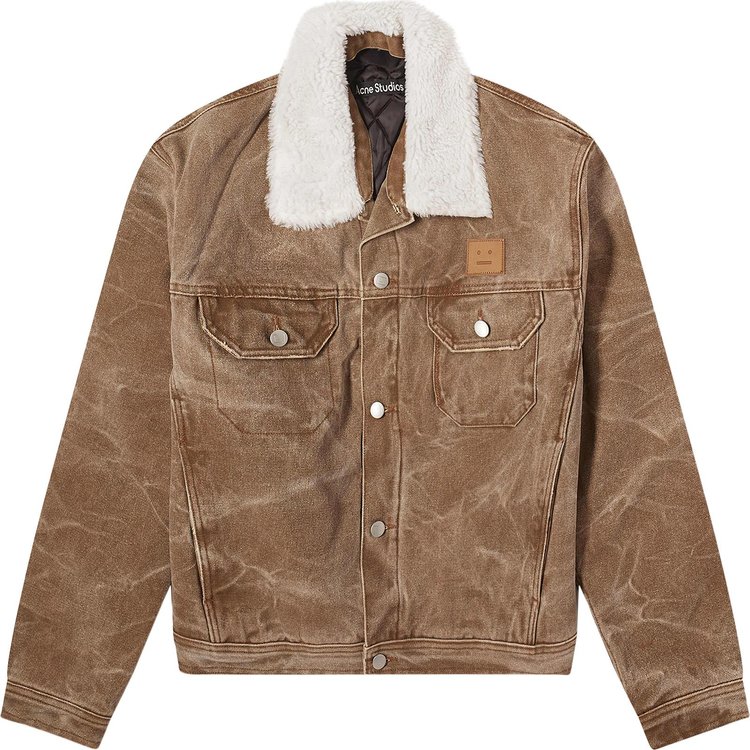 Acne Studios Padded Denim Jacket Toffee Brown