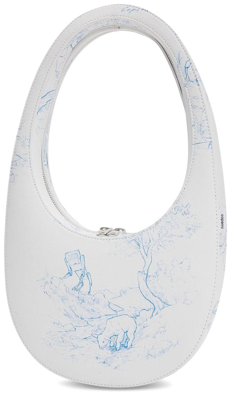 Coperni Toile De Jouy Printed Swipe Bag BlueWhite