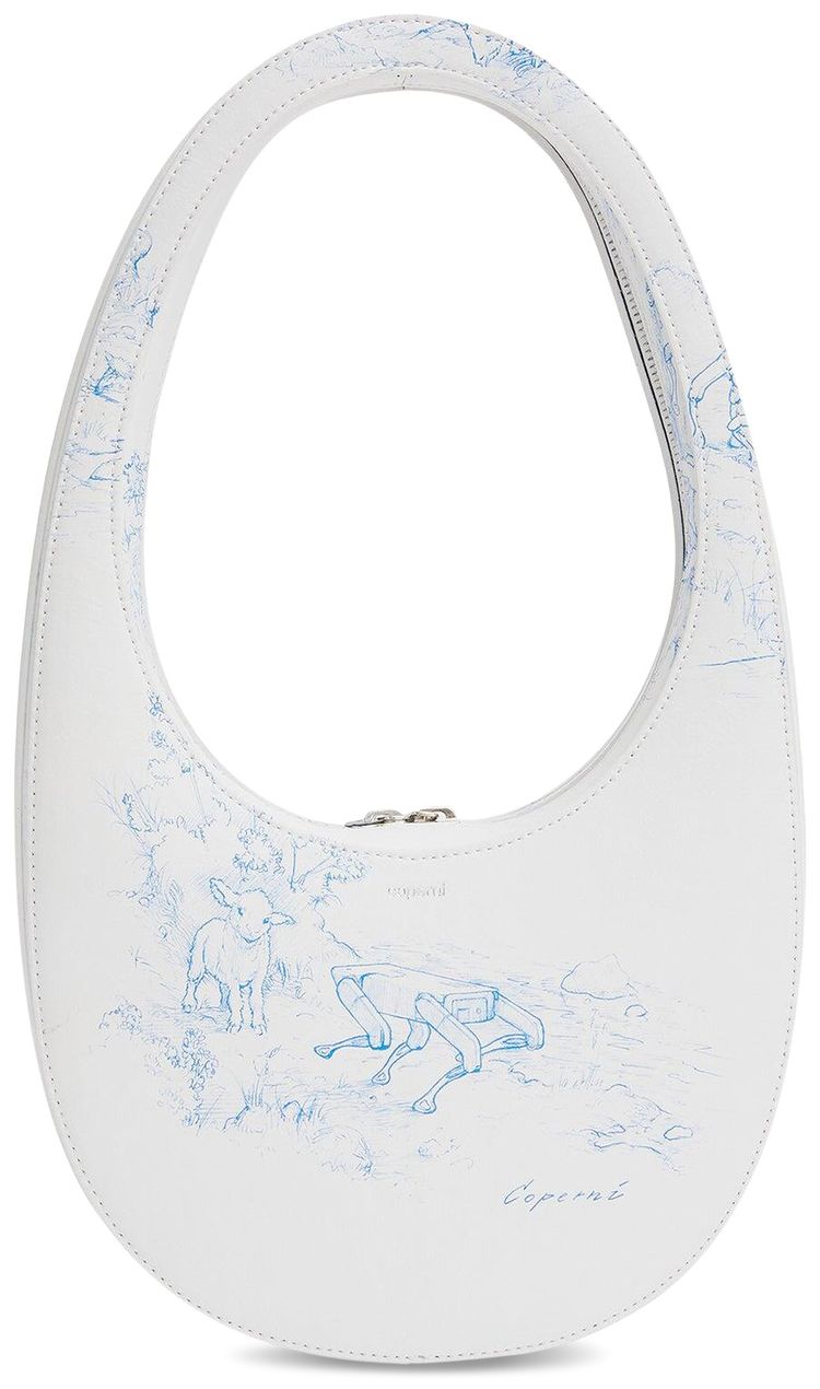 Coperni Toile De Jouy Printed Swipe Bag BlueWhite