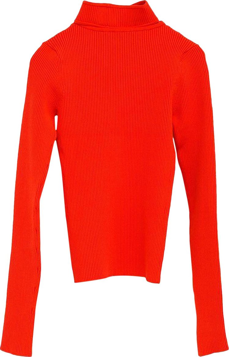 Coperni Cut Out Knit Jumper Red