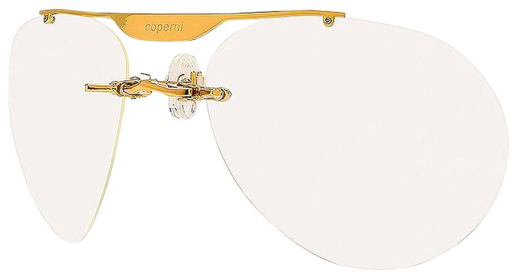 Coperni Clip On Aviator Sunglasses White