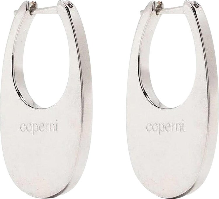 Coperni Medium Swipe Earrings 'Silver'