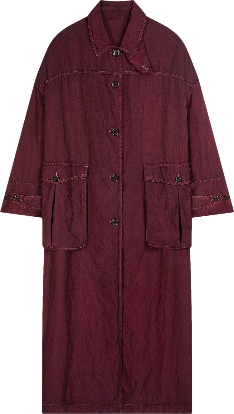 Dries Van Noten Reston Coat Burgundy