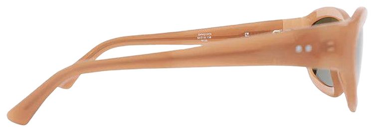 Dries Van Noten x Linda Farrow Rectangle Sunglasses Dark CamelSilverGreen