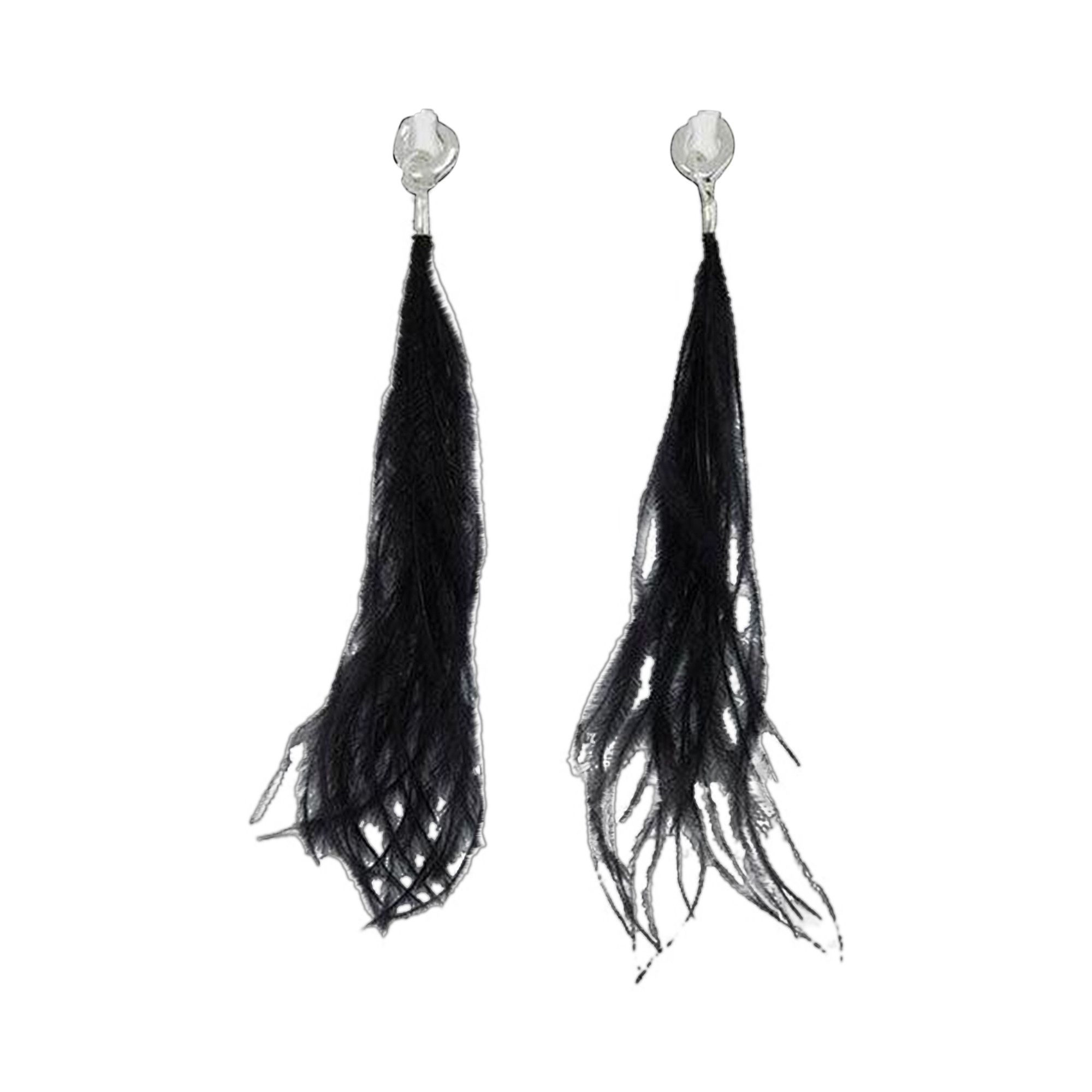 Buy Jil Sander Lightness Earrings 'Silver/Black' - J12VG0028