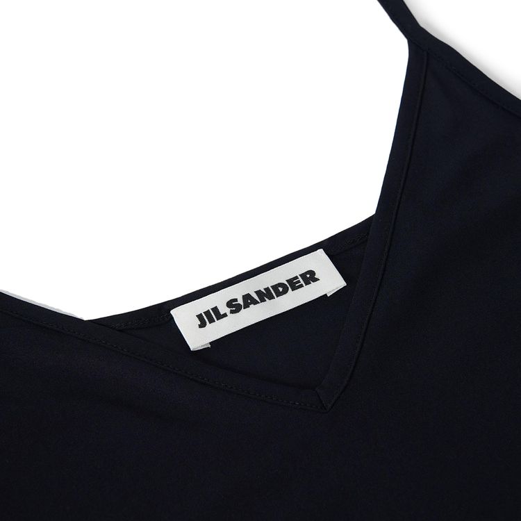 Jil Sander V Neck Tank Top Black