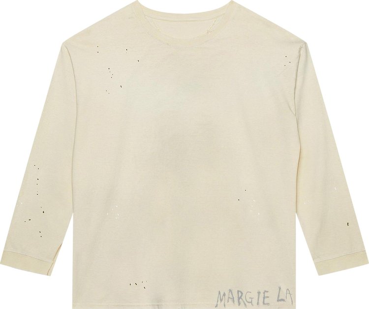 Maison Margiela Logo Long-Sleeve T-Shirt 'Dirty Ecru'