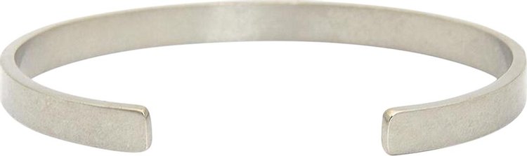 Maison Margiela Logo Cuff Bracelet Silver