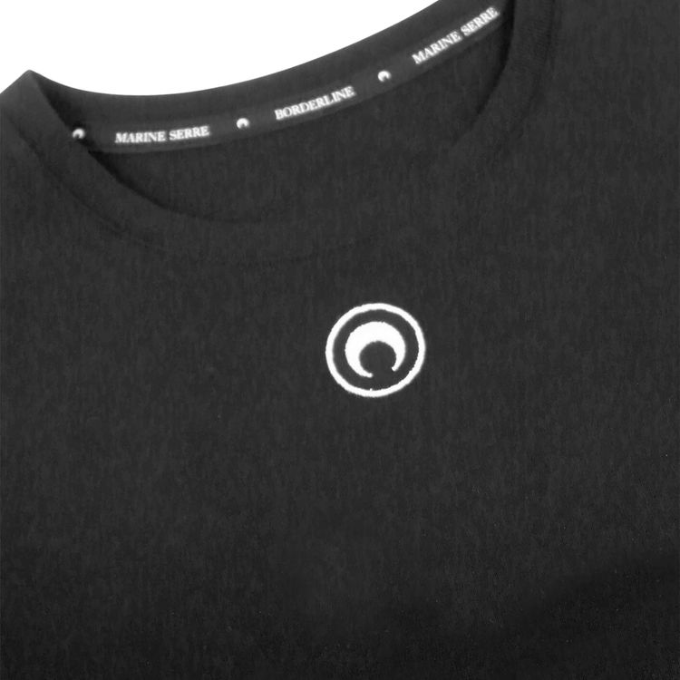 Marine Serre Organic Rib T Shirt Dress Black