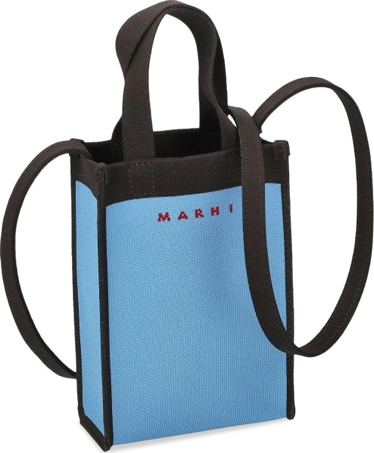 Marni Shopping Bag 'Azure/Brown/Red'