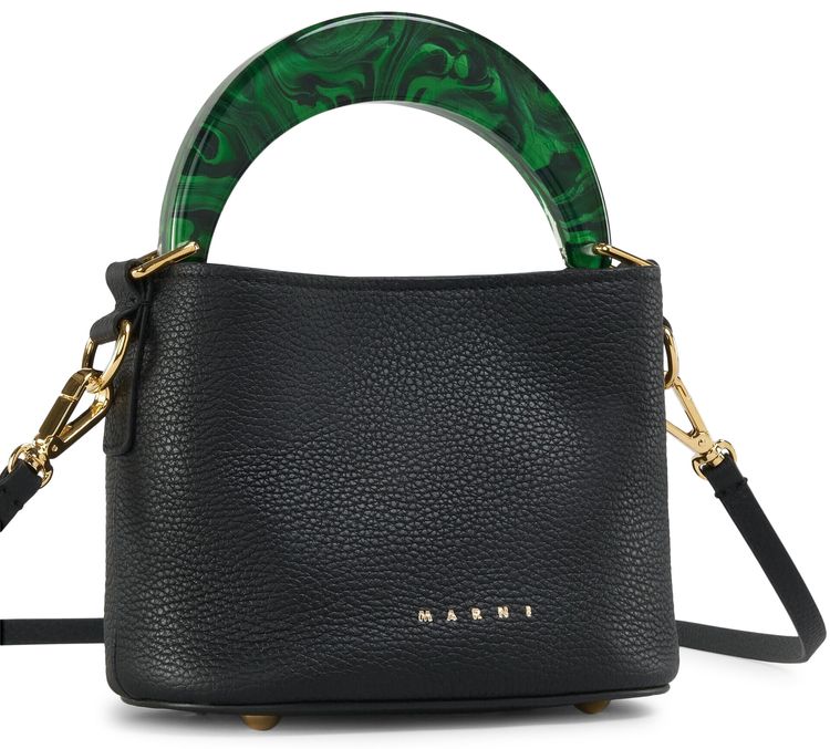 Marni Venice Mini Bucket Bag BlackGreen