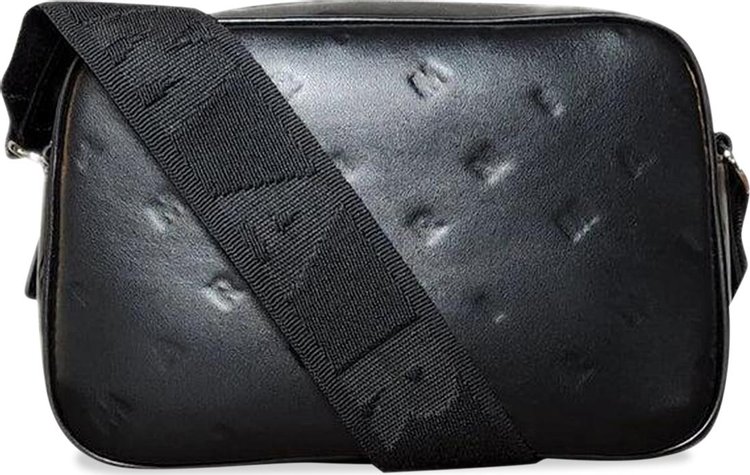 Marni Crossbody Embossed Logo Leather Bag 'Black'