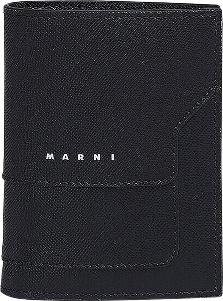 Marni Saffiano Leather Bifold Wallet 'Black'